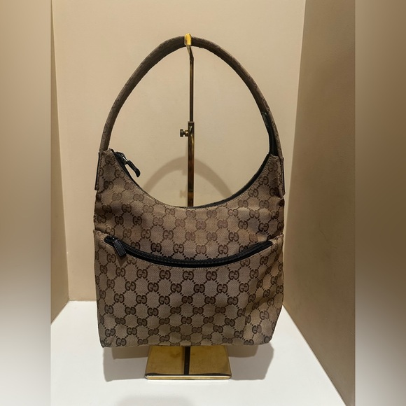 Gucci Brown Shoulder Bag with Monogram Design - Picture 1 of 13